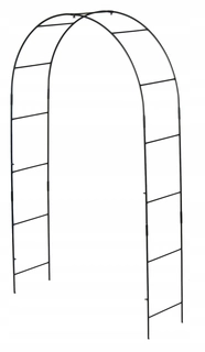 Pergola - Oblúková kovová pergola Ornatum 230 cm, čierna